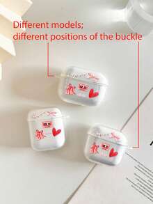 Bow Heart Painted Transparent Fashion Bluetooth Earphone Case Compatible With AirPod Case, Headphones, Pro 3 Case, Pro (2nd Generation), 3, Pro, 1/2, 4 Case Cover - Multicolor - View 9