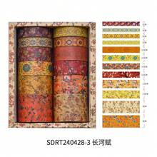 2026 Retro Washi Tape Set (12 Rolls) - Floral And Bird Pattern Decorative Tape, Suitable Diaries, Scrapbooks, Wrapping, Aesthetic Planning Kits, And Crafts. Women And Girls. - 長河賦 - 查看 3