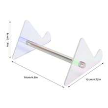 Soporte Inclinado para Teclado de Computadora Soporte para Teclado de PC de Acrílico Transparente para Escritura Ergonómica Elevador de Teclado para Escritorio de Oficina - Transparente - Ver 7