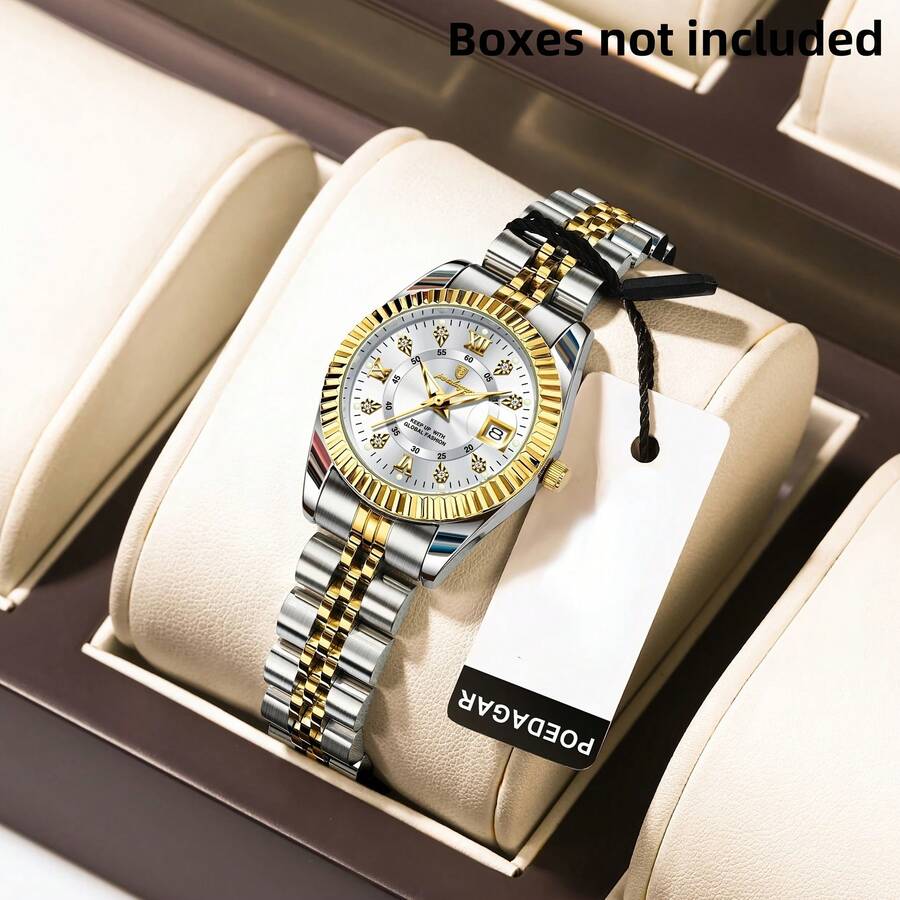 POEDAGAR Is A Petite And Exquisite Women's Stainless Steel Quartz Watch, With A Crystal-Clear And Elegant High-End Design That Exudes An Extraordinary Aura.