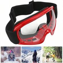 Gafas de Motocross para Niños, Gafas de Moto para Niños, Ligeras, Protección UV, , Gafas de esquí para Niños, a Prueba de Viento, para ATV, para Motocicleta, para esquí - ROJO - Ver 3
