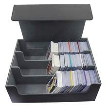 1800+ Card Deck Case For Trading Cards, Magnetic Card Storage Box Top3550 - Black - View 1