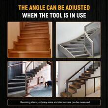 Sourcing Map Stair Tread Template Tool 9"-54" Adjustable Length Stair Measuring Tool Jig For Risers And Partition, Blue - Blue - View 8