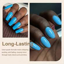 16ml Sky Blue Gel Nail Polish Baby Blue Color For Winter Ice Snow Theme Spring Cloud Nail Art DIY Manicure Soak Off UV LED Gel Lacquer Bottle Matches Color - 天藍色 - 查看 8