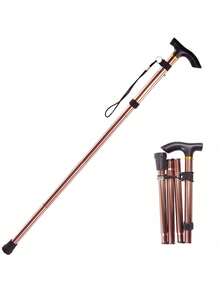 Unisex Outdoor Hiking Trekking Poles, Foldable Anti-Slip Walking Cane Stick, Aluminum Alloy Collapsible Hiking Poles