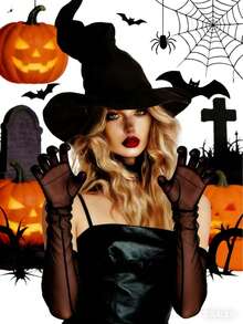 Mũ phù thủy Ibeauti, phụ kiện mũ phù thủy dành cho người lớn trong dịp Halloween, dùng để nhập vai, được làm từ vải polyester chất lượng cao, đường may tỉ mỉ, bền và ấm áp, thoáng khí và thoải mái, dễ đội, có thể gấp gọn và mang theo, phù hợp cho các bữa tiệc Halloween, dạ hội hóa trang, lễ hội hóa trang, tiệc theo chủ đề và biểu diễn sân khấu. - Găng tay đen - Xem 6