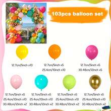 Set di palloncini per decorazione festa hawaiana, colori verde lime, rosa, fucsia, palloncini in lattice, adatti per feste a tema spiaggia tropicale hawaiana, raduni estivi, compleanni, festival, decorazione stanza, decorazioni per feste di compleanno - Multicolore - Visualizzare 8