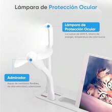 Mesa para Cama Plegable Escritorio Portatil para Laptop Mesita Laptop Cama con Portavasos con Ventilador y Luz de Lectura Ranura Inclinación Ajustable de 5 Niveles para Comer Estudiar y Trabajar-009 - Oro negro - Ver 5