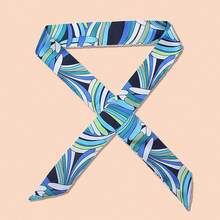 WJ1033 Narrow Long Skinny Neck Silk Scarf Bag Scarf For Handbag 1PC - A - View 20