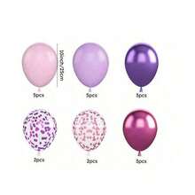 20 个粉色和白色气球，浅粉色和白色气球配五彩纸屑，非常适合生日派对装饰、新娘送礼会、单身派对和婚礼装饰、返校情人节