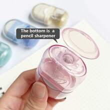 2-In-1 Multifunctional Random Color Pencil Sharpener And Eraser, Handheld Eraser - Multicolor - View 4