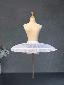 1pc Women's White 2~6-Hoops Bridal Wedding Dress Petticoat, Dress Underskirt, Flying Saucer Petticoat, 2 Steel Hoops 1 Net Princess Dress Petticoat, 4 Layers Hard Net Boneless Petticoat, 4 Steel Hoops 5 Ruffle Petticoat, 3 Steel Hoops 1 Net Trailing Petticoat, 3 Layers Crystal Tulle Mermaid Petticoat, Extra Large 6 Steel Hoops 6 Mesh Petticoat - White - View 12