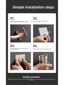 1个/2个无缝水槽架，免钻孔挂钩，厨房浴室水槽收纳架，浴室马桶水槽挂钩 - 彩色 - 查看 12