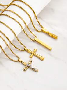 时尚个性化十字架吊坠项链 - 男女皆宜的十字架项链 - 奢华情侣吊坠 - 送给女朋友的礼物 - 生日礼物 - 节日礼物 - 毕业礼物，圣诞节、万圣节、情人节礼物 - 項鍊 - 查看 6
