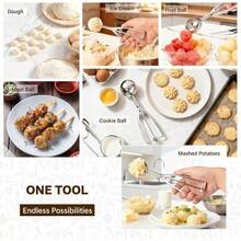 3pcs Stainless Steel Ice Cream & Cookie Scooper With Trigger Release - Heavy-Duty Scoop Suitable For Baking, Dessert Making, Cake Decorating - Hygienic Scoops, Baking Tools & Kitchen Utensils - 3pcs - View 6