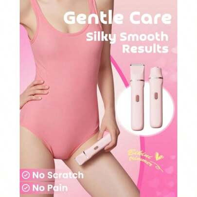 Recortadora ikini para mujer afeitadora eléctrica 3 en 1 sin dolor recargable para piernas cuerpo y rostro resistente al agua IPX7 cuchilla de cerámica y base de carga USB