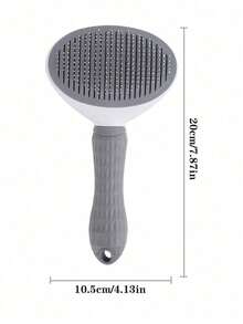 Pet Grooming Brush, Cat & Dog Brush, Flea Comb, Self-Cleaning Brush, Pet Trimming Brush, Pet Massage Brush, Deshedding Tool, Detangling Tool, Dematting Brush, Self-Cleaning Deshedding Brush, Pet Cleaning Tools, Hair Collection Brush, Dog Brush, Cat Brush, Pet Deshedding Brush, Pet Accessories - Multicolor - View 2
