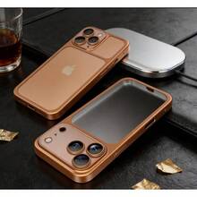 Frosted Matte Electroplating Case For IPhone 17 Pro | Solid Color Mobile Phone Case Hard PC Compatible With 13/14 Fashion Technology Explosion Men And Women - 銀色 - 查看 4