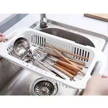 1pc Multifunctional Foldable Drain Basket, Suitable For Sink Use. It Is A Versatile Fruit & Vegetable Draining Tool, Fruit & Vegetable Storage Device, And Dish Rack. It Is An Effective Kitchen Utensil For Meal Preparation. - Multicolor - View 8