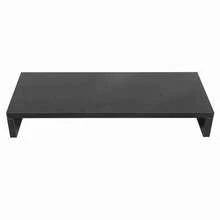 Black Wooden Computer Monitor Riser Desktop Organizer Display Shelf For LED/LCD Monitors