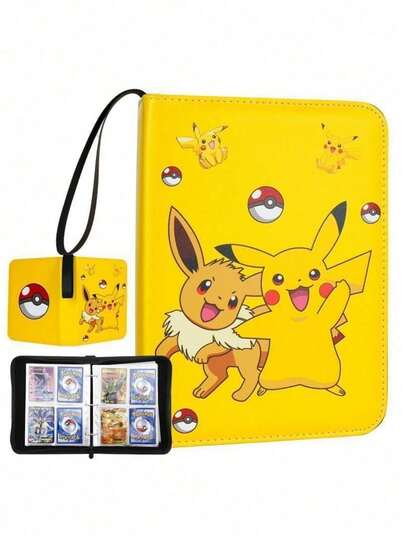 Pokémon Card Storage Box, 4-Slot Card Collector Album, Can Hold Up To 240 Cards Of Various Types
