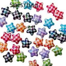 10pcs UV Glow Shiny Star Beads For DIY Jewelry Making, Phone Straps, Necklaces, Earrings, Keychains - UV Iridescent Sparkling Star Beads - View 16