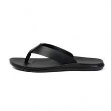 Men's Comfortable Casual Flip Flops, Fashionable Durable Lightweight Versatile Summer Sandals - All Black - View 3