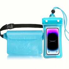 2pcs/Set Waterproof Phone Pouch + 4-Layer Waterproof Phone Bag, With Air Cushion Floating, Minimalist Design, Suitable For Water Activities, Swimming, Rainy Days, Beach, Skiing And Other Scenarios - Multicolor - View 9