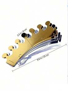 10pcs/50pcs Gold Foil Crown Birthday Hats, Party Celebration Children Gold & Silver Small Caps, Suitable For Birthday, Festival Parties - Multicolor - View 6