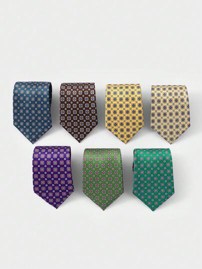 1pc Printed Necktie, Casual Men's Accessory Suitable For Gatherings, Dates, Parties, And Streetwear, Polyester Printed Tie