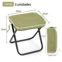 Folding Aluminum Camping Stool With Zippered Bag - Grön - Visa 6