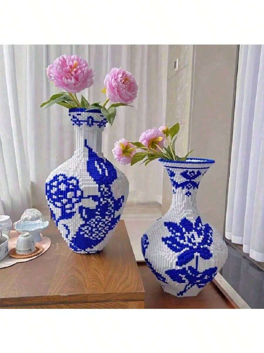 Bộ đồ chơi xếp hình bình hoa 12.500 mảnh, trang trí cho bàn lễ tân/phòng khách/phòng học, quà tặng ngày lễ/đêm Giáng sinh, quà tặng Giáng sinh/Halloween/Lễ Phục sinh. - Nhiều màu - Xem 1