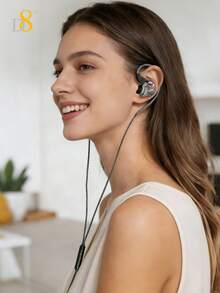 D8 女士奢华手工镶钻有线入耳式耳机,时尚透明外壳闪耀夺目,HiFi 立体环绕音质,内置高清麦克风,通话清晰,主动降噪功能有效阻隔环境噪音,通用 Type-C 接口,即插即用,时尚闪亮设计,完美适用于日常通勤、办公、学习、旅行、约会、聚会等场合,兼容 17/16 - 彩色 - 查看 4