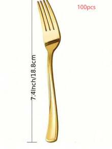 1/75/100/150pcs Gold Cutlery Set - Mirror Polished Gold Cutlery Set Including Forks, Spoons And Knives, Suitable For Home, Wedding, Restaurant Use, Dishwasher : Cutlery Set