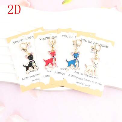 4 piezas/8 piezas Llaveros de cachorros lindos, diseño adorable y juguetón; combinando el encanto infantil y la sofisticación. Adecuado para colgar llaves a diario, agregar acentos lindos a bolsas y regalar como regalos de cumpleaños a amigos y compañeros de clase. El diseño adorable y el significado positivo traen una sensación relajada y alegre, decorando la vida y manteniendo las relaciones con este accesorio práctico y lindo.