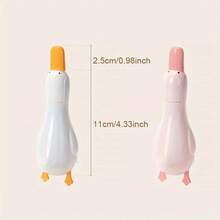 1pc Cartoon Duck Shaped Hair & Debris Drain Cleaner, Suitable For Cleaning Hair In Kitchen Sink And Bathroom, Reusable With Clip And Adhesive Pad - Multicolor - View 3