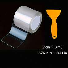 1片透明防刮门边保护膜，采用纳米丙烯酸粘合剂设计，防刮擦，防风，适用于门窗，高粘度无缝加厚胶带，用于密封缝隙，防止冷风和漏水（含刮刀） - A - 查看 14