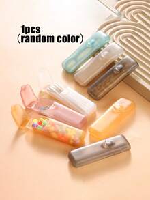 10/4/2/1件装便携式翻盖收纳盒，便携式牙签牙线盒，防漏旅行药盒，透明盖设计，轻巧便携，适合日常携带，口腔护理，随时随地可用（旅行/居家/办公/户外），女士礼物，圣诞礼物，女士推荐礼物 - 彩色 - 查看 13