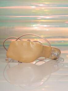 女士杏色时尚迷人水晶装饰高跟凉鞋，新款方头舒适休闲夏季夜店派对性感踝带透明高跟凉鞋，适合春、夏、秋季搭配连衣裙，优雅迷人的细高跟凉鞋，情人节必备 - 杏色 - 查看 7