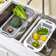 1pc Multifunctional Foldable Drain Basket, Suitable For Sink Use. It Is A Versatile Fruit & Vegetable Draining Tool, Fruit & Vegetable Storage Device, And Dish Rack. It Is An Effective Kitchen Utensil For Meal Preparation. - Multicolor - View 3