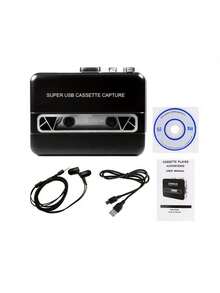 Máy nghe băng cassette cổ điển cầm tay - Chuyển đổi băng cassette sang MP3 với chức năng tự đảo chiều, nguồn điện kép (USB/Pin) & loa tích hợp, cắm là chạy cho Windows/IOS, bao gồm tai nghe, chất lượng âm thanh stereo độ trung thực cao, thích hợp cho những chuyến du lịch hoài cổ, thể thao, văn phòng, bảo vệ bộ sưu tập băng cassette cũ, món quà lý tưởng cho những người yêu âm nhạc. - Nhiều màu - Xem 11