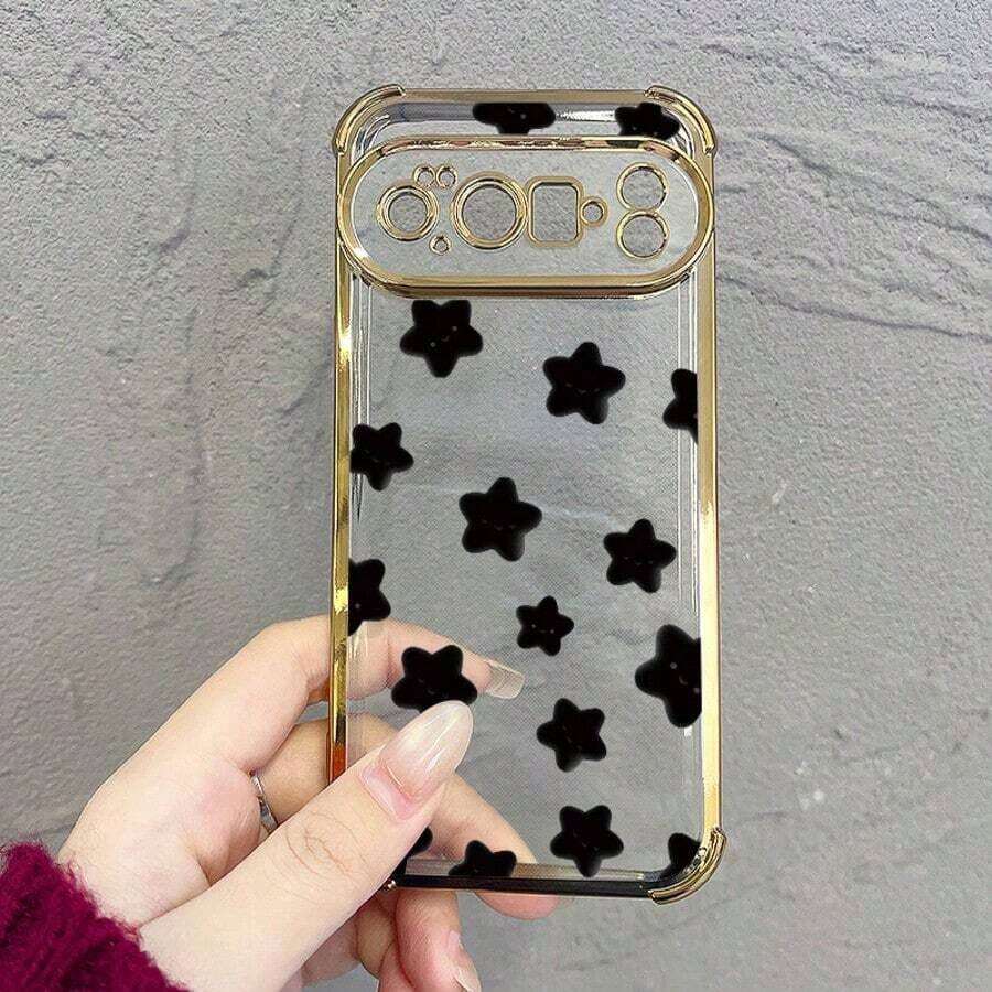 こちらのシンプルでスタイリッシュなスマートフォンケースは、黒い星のデザインが特で、 Pixel 8A、Pixel 10 Pro、Pixel 9Aと互換性があります。 それは防水、耐衝撃性、耐衝撃性、そして傷に強いいです。 あなたのスマートフォン専用に作られた保護するケースです。 - ピンク - チェックする 1
