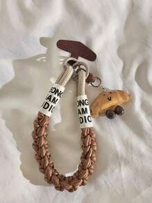 一套可爱爱心表情面包吊坠，适用于手机挂绳、汽车钥匙链、手机壳 - 彩色 - 查看 4