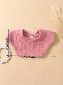 5件/套糖果色棉纱布可爱婴儿围兜，适合日常使用 - 彩色 - 查看 2