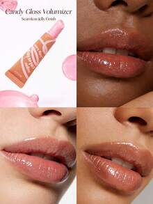 K-Beauty- ETUDE House Glossy Lip Water Tint - Juicy Candy Shine, Non-Sticky Plump Look - #8 Butter Caramel - 查看 3