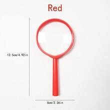 1 pieza Lupa de plástico colorida, 5X de magnificación, lupa para personas mayores, lupa de mano de alta definición - Multicolor - Ver 7