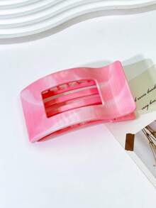 1pc/3pcs/6pcs Geometric Pattern Casual ABS Plastic 2026 New Square Hair Claw Clips, Sweet Hairpin For Beach, Travel, Party, Vacation, Back To School Season - Multicolor - View 13