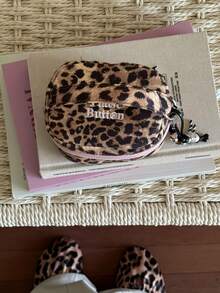 1 buah Tas Kosmetik Mini Cocok Untuk Anak Perempuan dan Guru - Tas Kosmetik Genggam Portabel Motif Leopard Lucu, Gaya Korea Modis, Ringkas dan Praktis Untuk Pesta dan Penggunaan Sehari-hari - MultiWarna - View 7