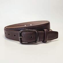 1pc Black Solid Color Casual Women's Belt, Suitable For Daily Wear - Multicolor - View 9