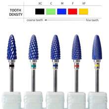1个或5个陶瓷指甲打磨钻头，用于快速去除指甲油凝胶，适用于家庭美甲沙龙和美甲师 - 藍色 - 查看 3